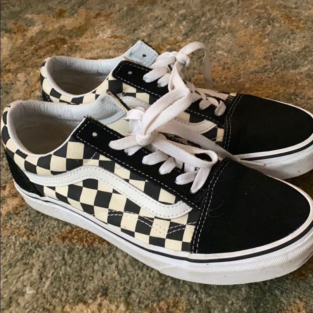 Black checkered vans